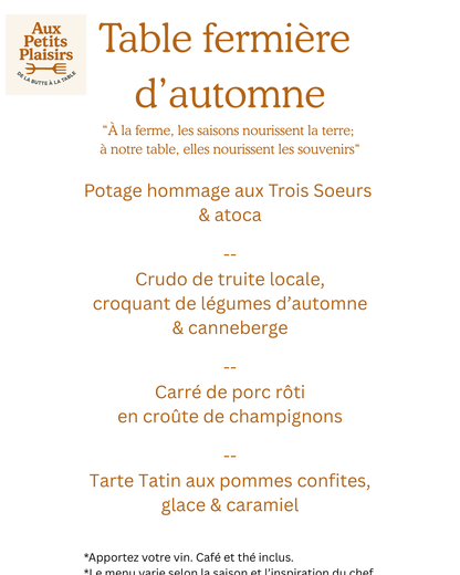 Table fermière d'automne 🍷